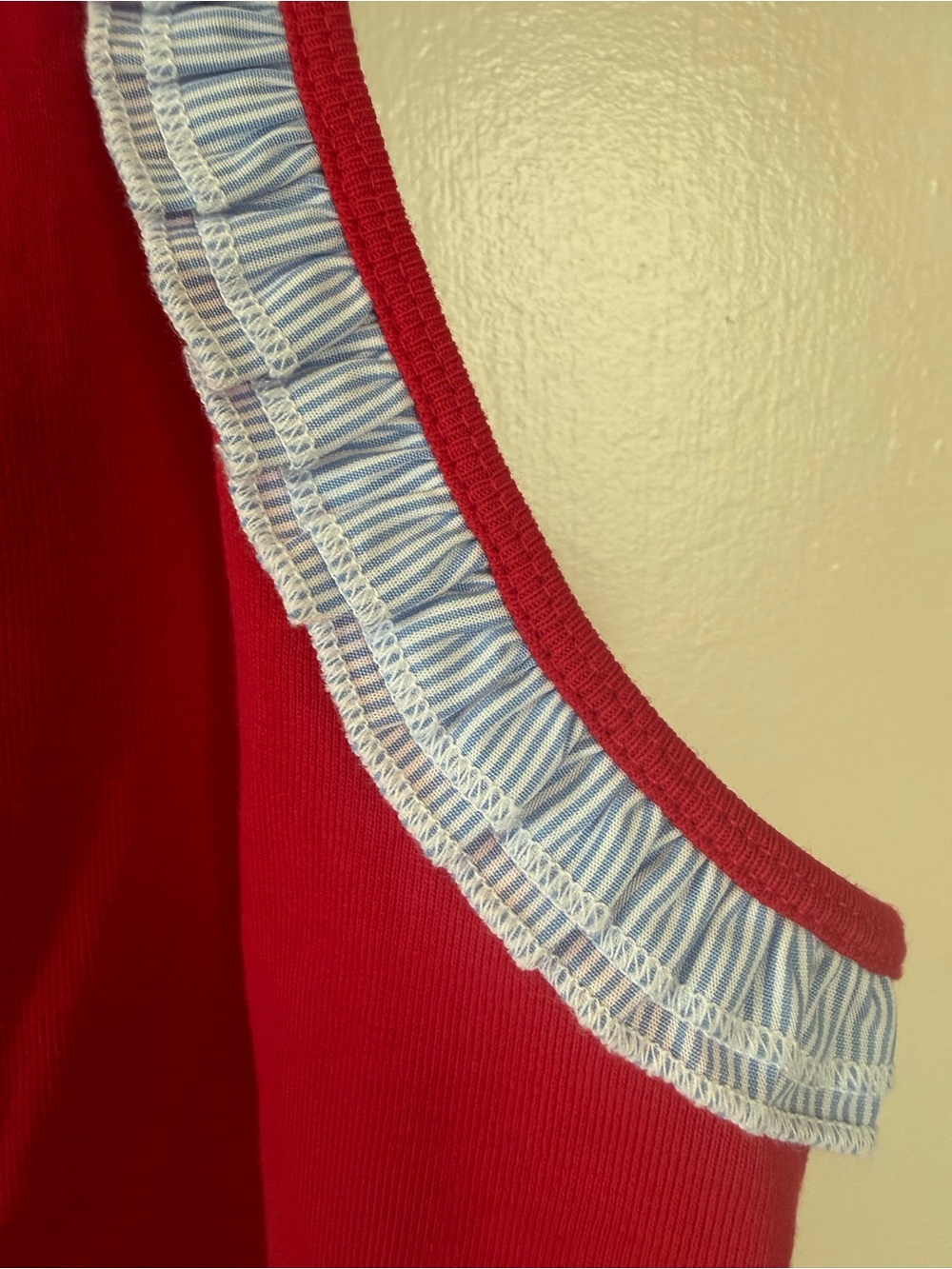 NWT Tommy Hilfiger Red Ruffle Strap Tank Top | Size Large |‎ 100% cotton - Picture 5 of 5